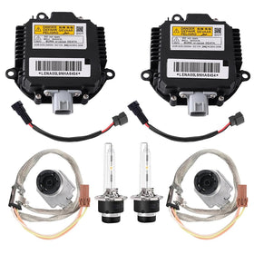 Yikesai front packaging showing complete two-piece headlight kit and components for easy purchase benefit