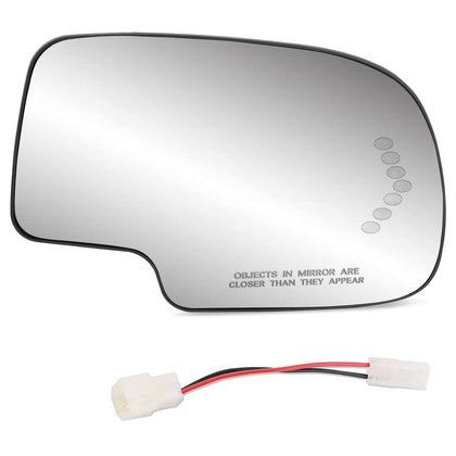 Yikesai front view of passenger mirror glass showing clean finish and fit benefit