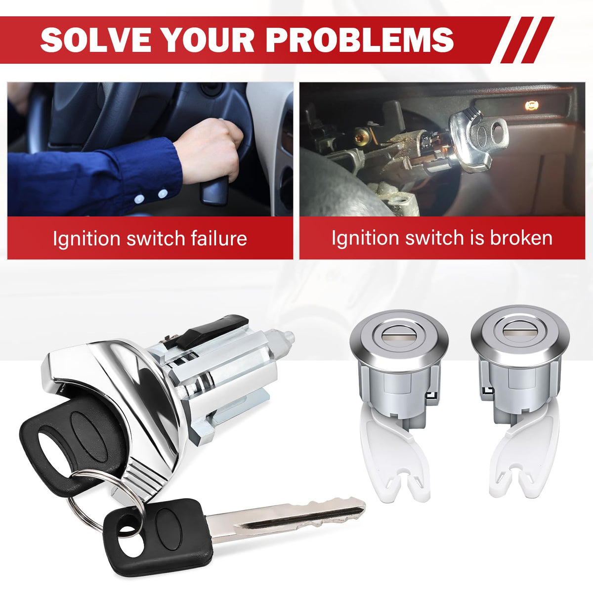 Yikesai installed ignition switch in vehicle dash illustrating straightforward replacement benefit