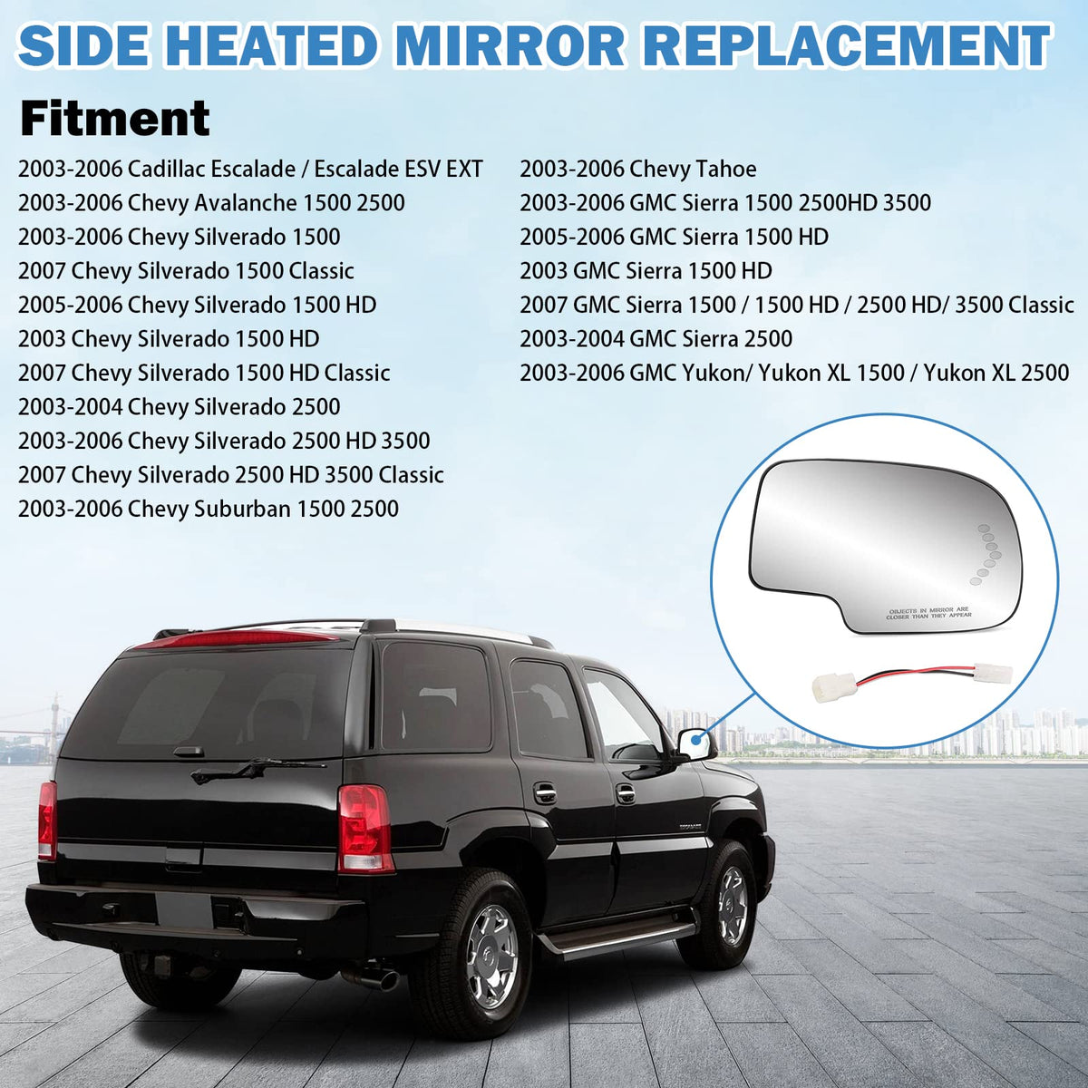 Yikesai installed on vehicle right side restoring original appearance benefit