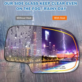 Yikesai mirror beside ruler showing size for accurate fitment benefit