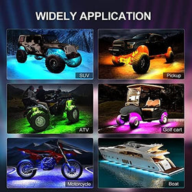 YiLaie pods glowing red to show brake sync safety lighting feature