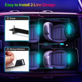 YiLaie LEDs reacting to music inside car for immersive atmosphere