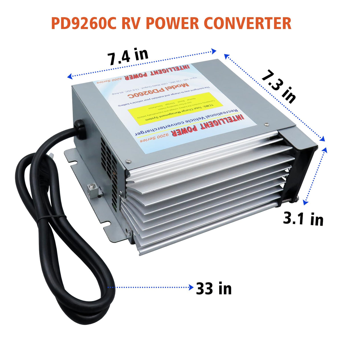 YILISAWIN PD9260CV next to a ruler showing dimensions for accurate space planning