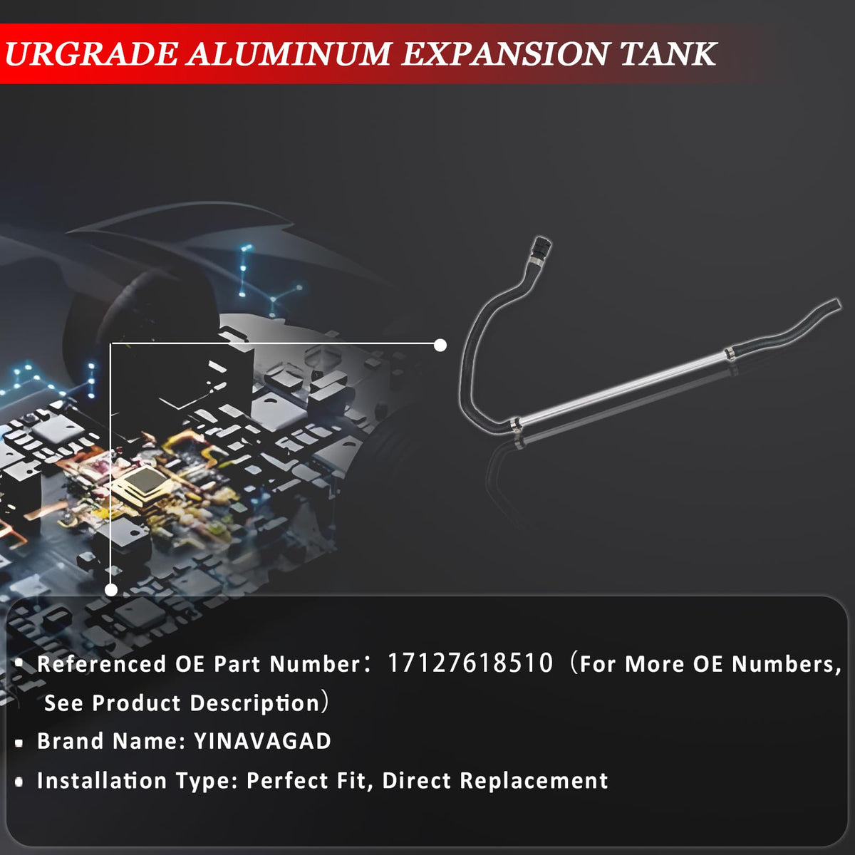 YINAVAGAD connection flange and seal surface for leak-resistant installation benefit