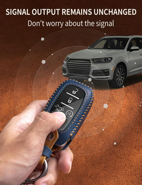 YINEOR key fob in hand by Dodge Ram remote showing easy access benefit