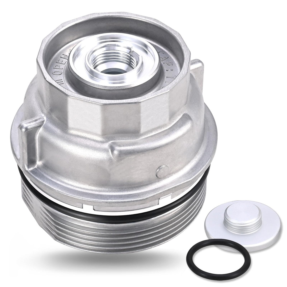 Yinlowa aluminum cap front view showing durable design and improved longevity