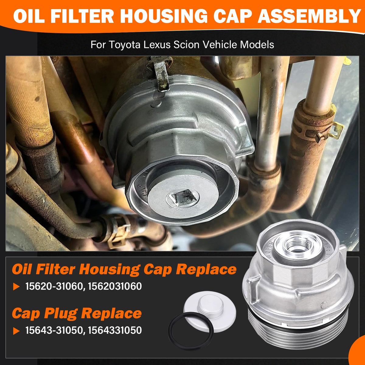 Yinlowa cap close-up of pre-installed O-ring ensuring reliable leak prevention