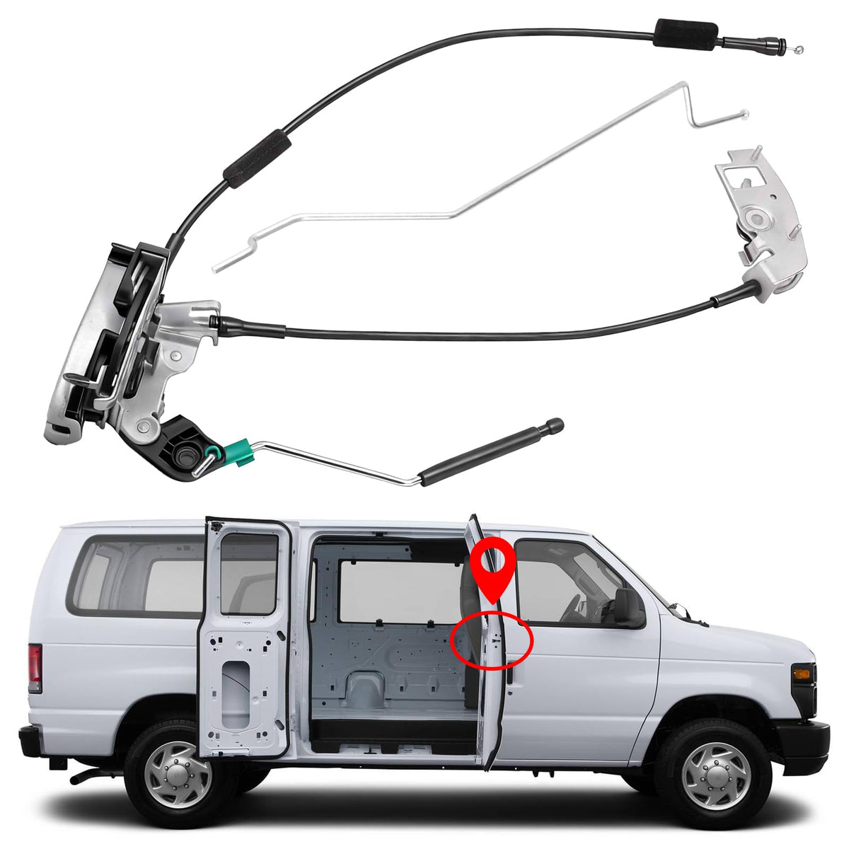 Yinlowa front assembly showing full side door latch for quick replacement