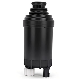 Yinlowa front view of fuel filter showing label and spin-on design for easy replacement