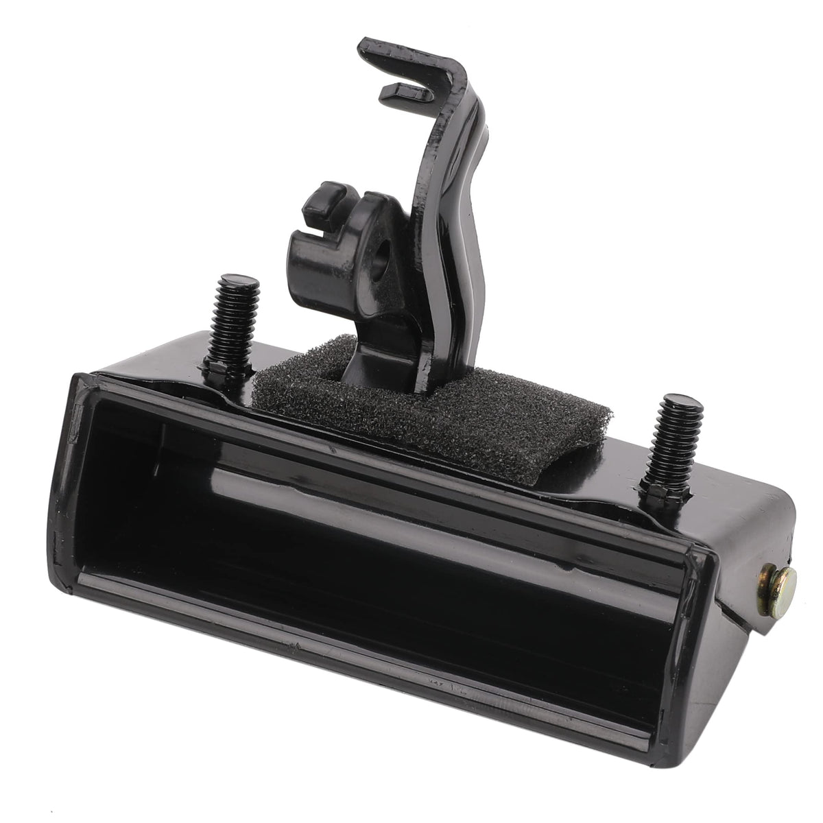 Yinlowa handle angled to show screw locations for straightforward swap