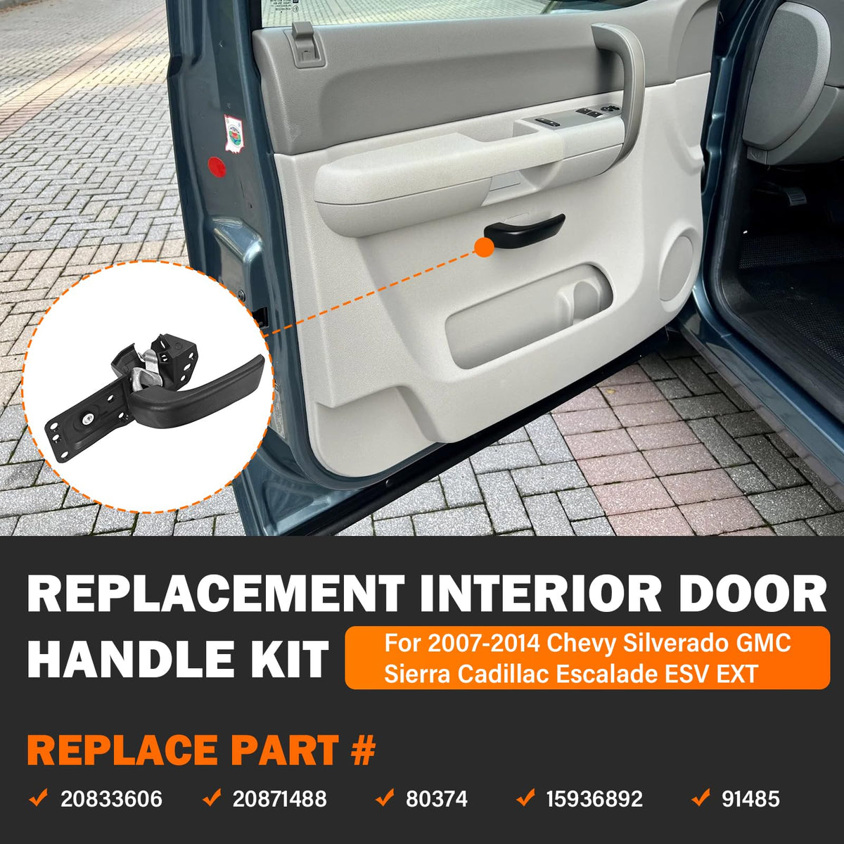 Yinlowa handle front view showing clean OEM-style appearance