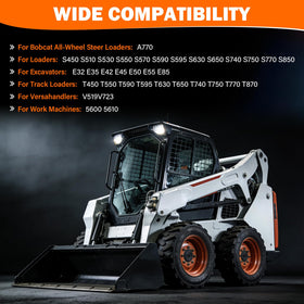 Yinlowa filter installed on a Bobcat loader illustrating correct application