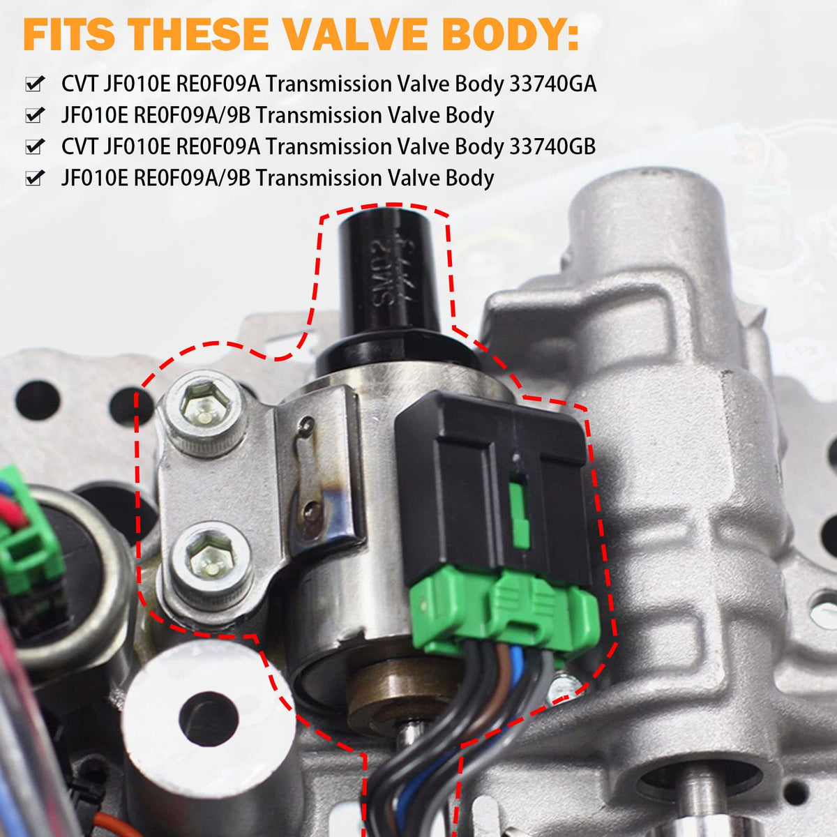 Yinlowa motor installed on JF010E valve body for verified compatibility