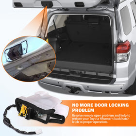 Yinlowa latch installed in 4Runner hatch illustrating restored hatch operation