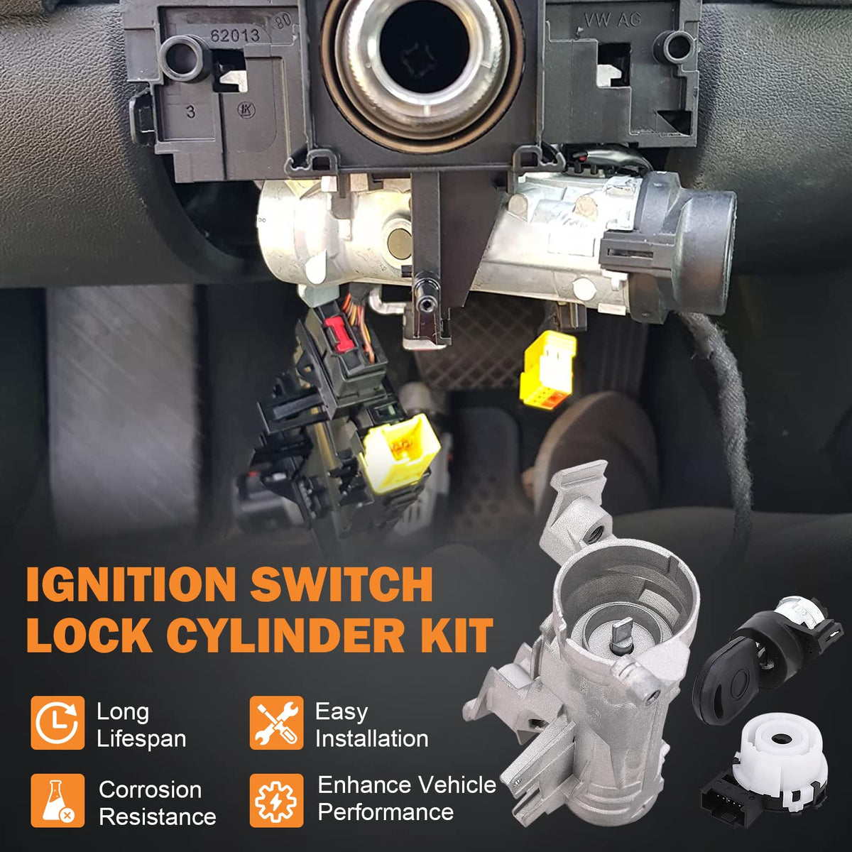 Yinlowa close-up of lock cylinder pins for smoother key rotation