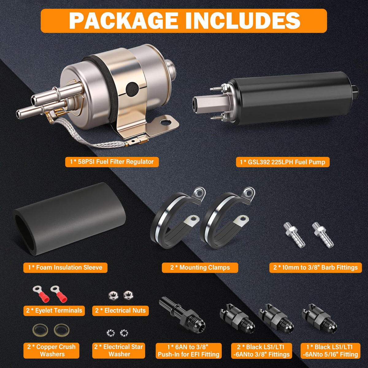 Yinlowa packaging and warranty card displaying included parts and coverage