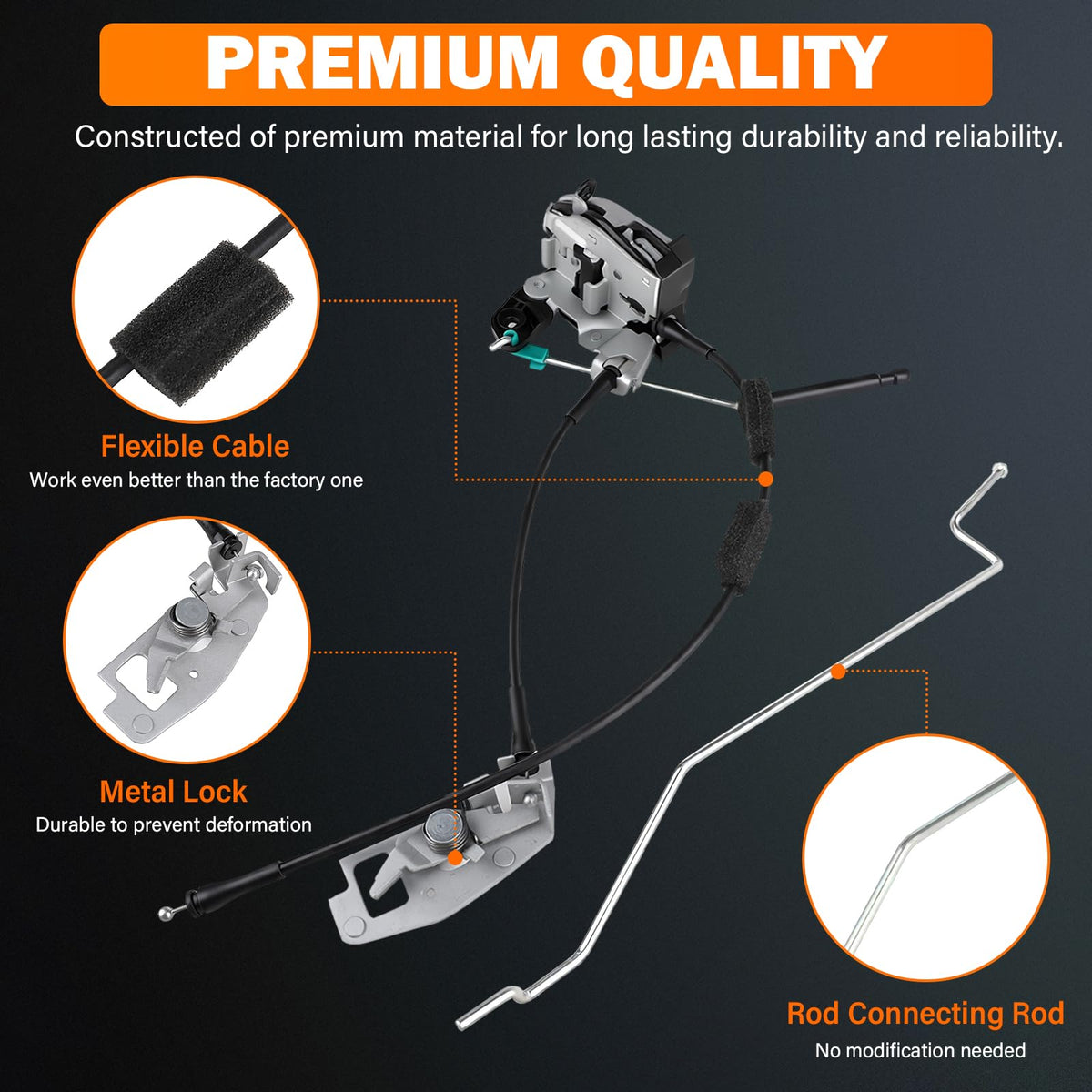 Yinlowa preassembled cable and rod laid out for fast swap benefit