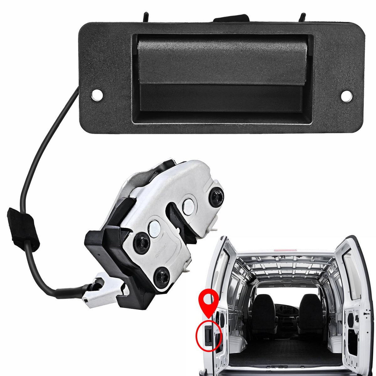 Yinlowa front assembly showing complete latch and handle for easy replacement