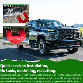 Yinnianets passenger-side installed cover on truck, resists road salt