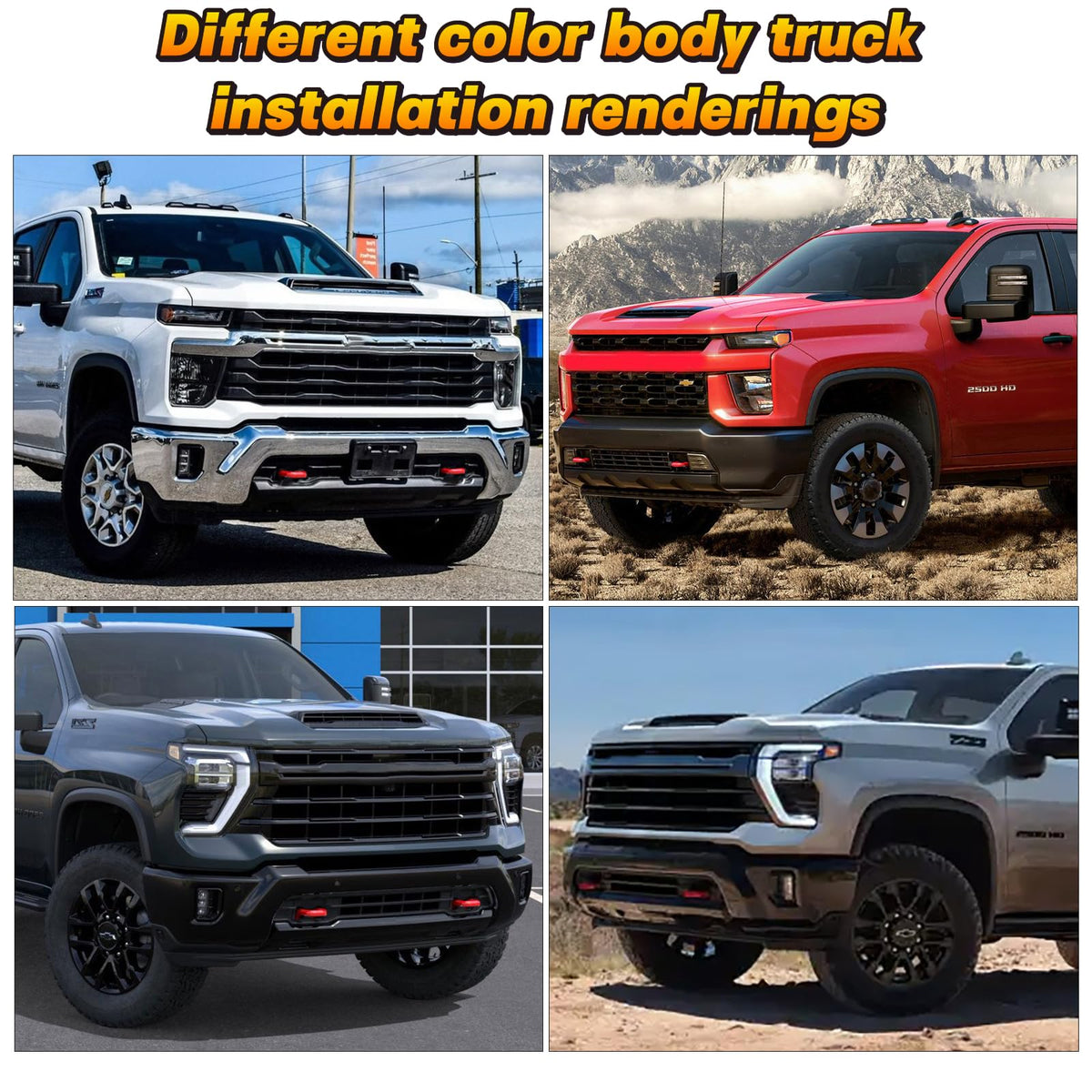 Yinnianets covers on Silverado driving, protects hooks during daily use