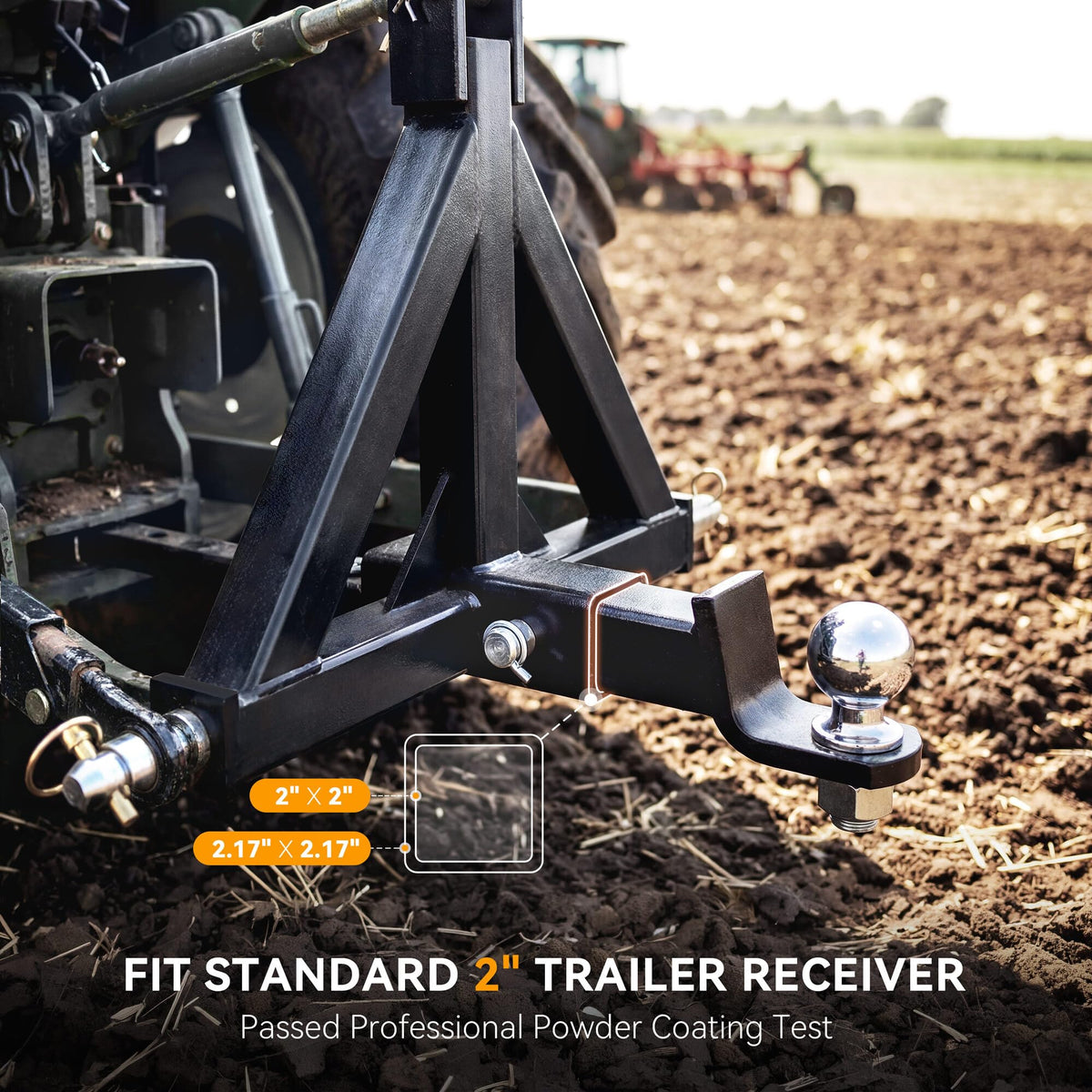 YINTATECH adapter mounted on a compact tractor showing secure fit and utility benefit