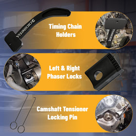YISINIUTUO tensioner locking pin detail demonstrating secure camshaft positioning