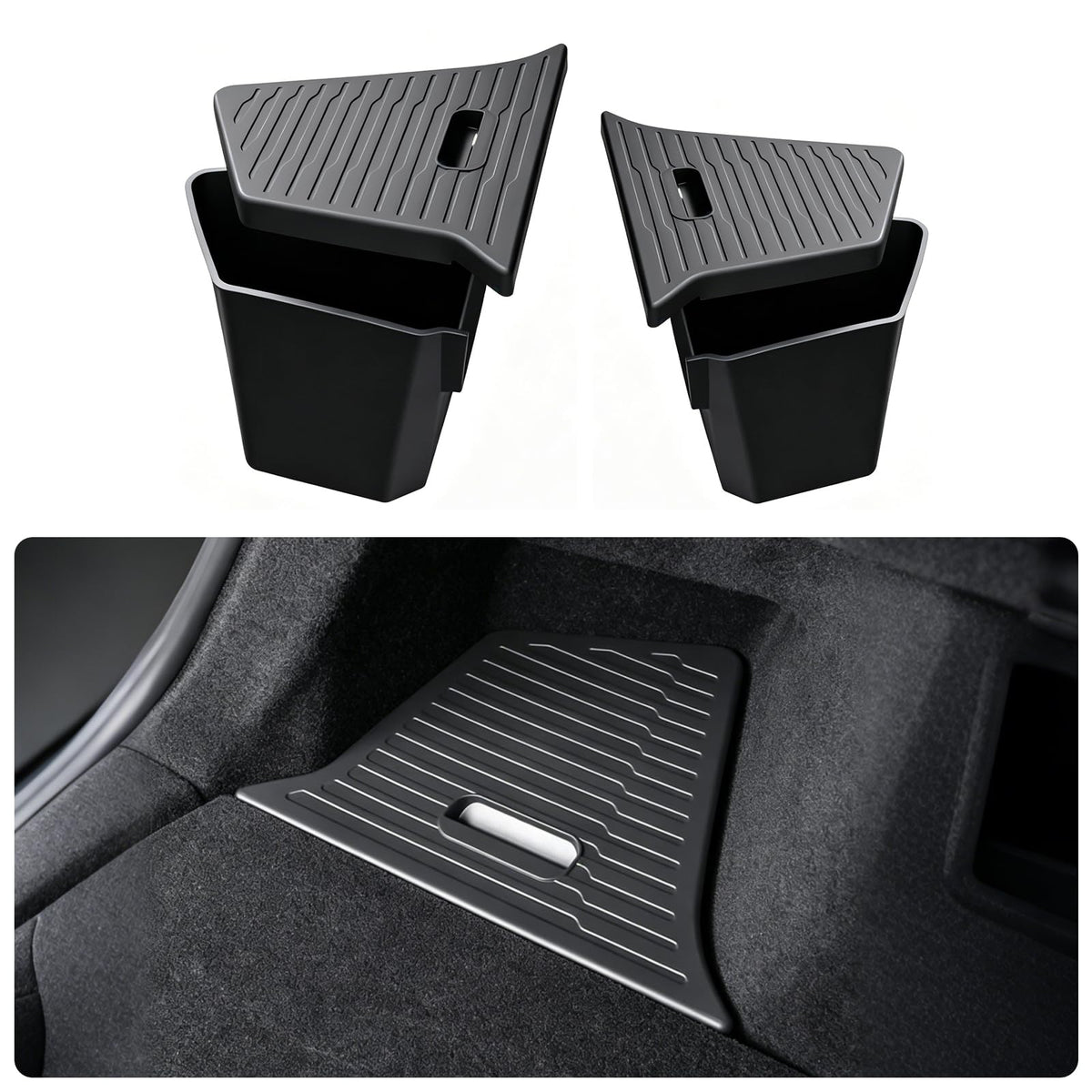 Yisuke front view showing clean OEM-style trunk fit and organized space