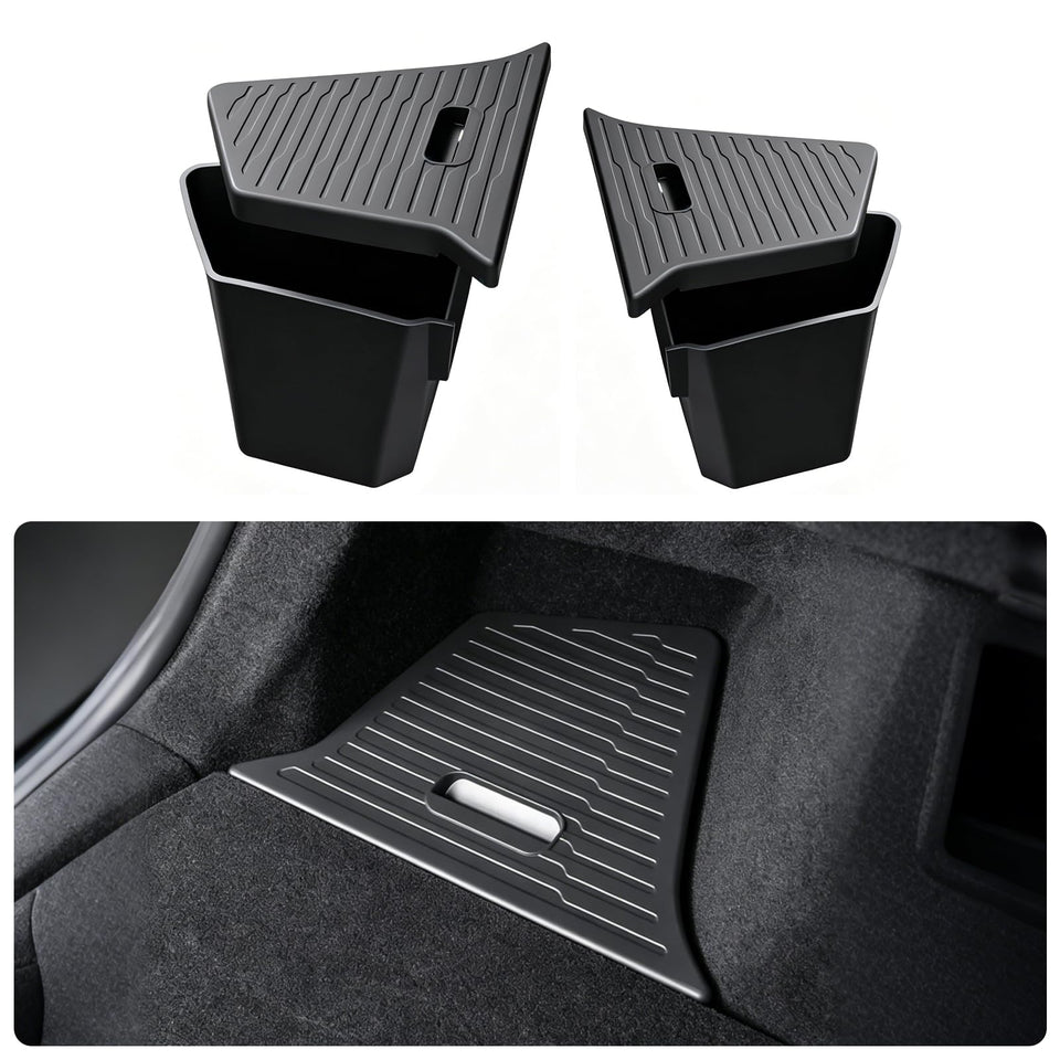 Yisuke front view showing clean OEM-style trunk fit and organized space