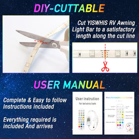 Yiswhis adhesive tabs and mounting detail for quick installation