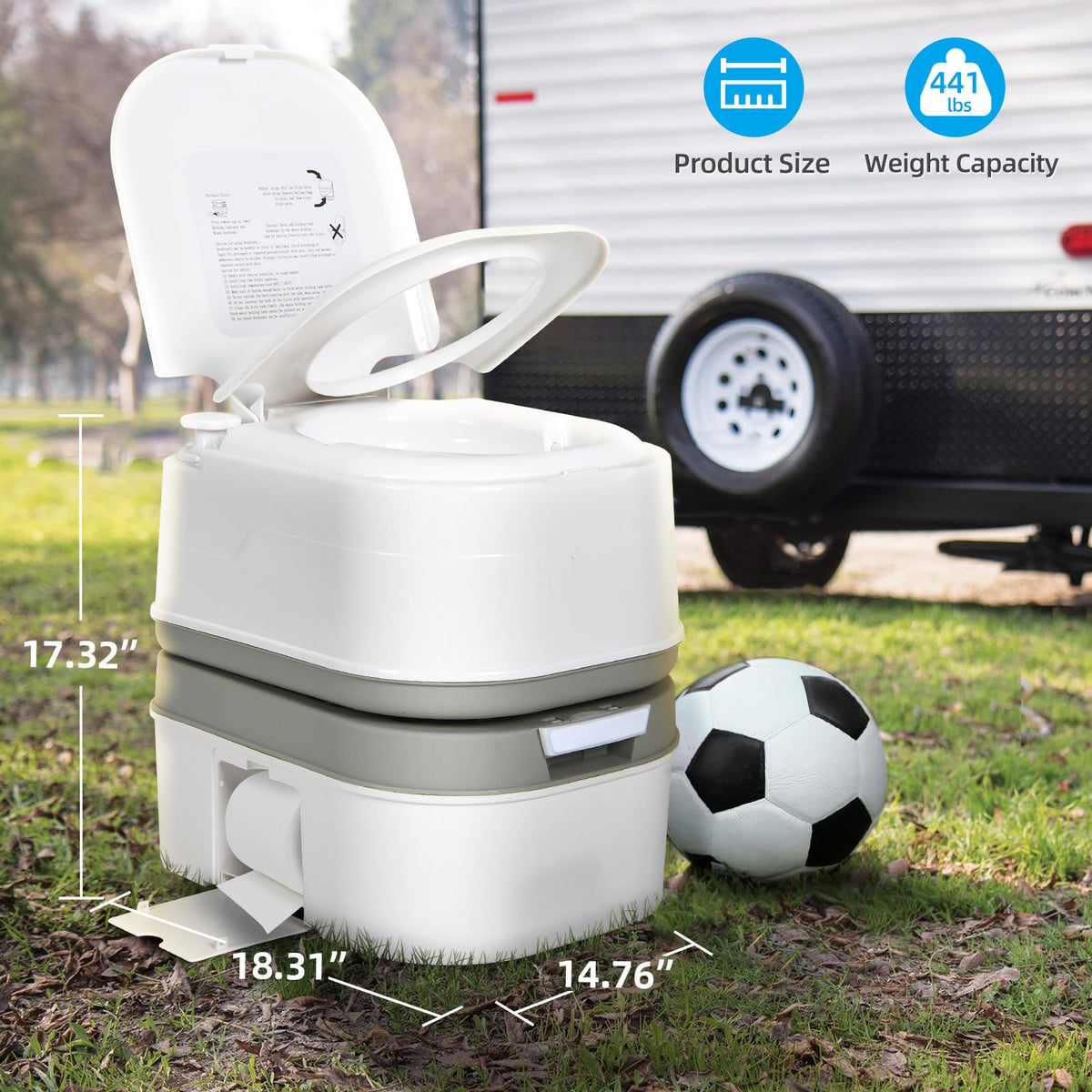 YITAHOME separated fresh and waste tanks for easy cleaning and transport