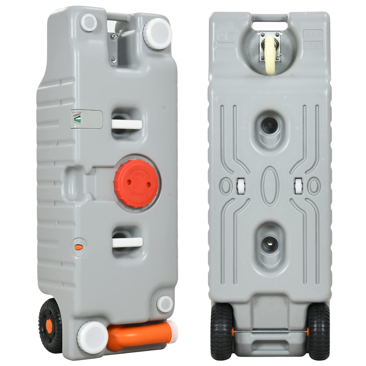 YITAHOME front view of filled tank showing capacity and portability benefit