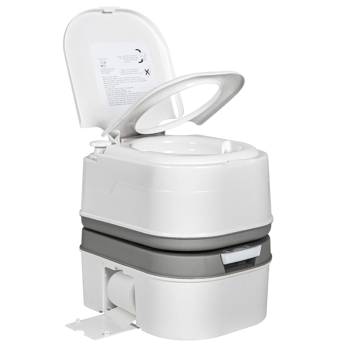 YITAHOME front view of portable toilet showing compact design and easy use