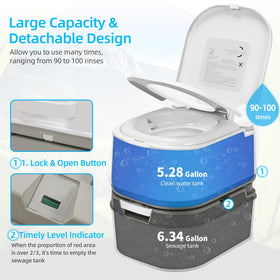 YITAHOME pump handle detail for pressurized flushing and efficient rinsing