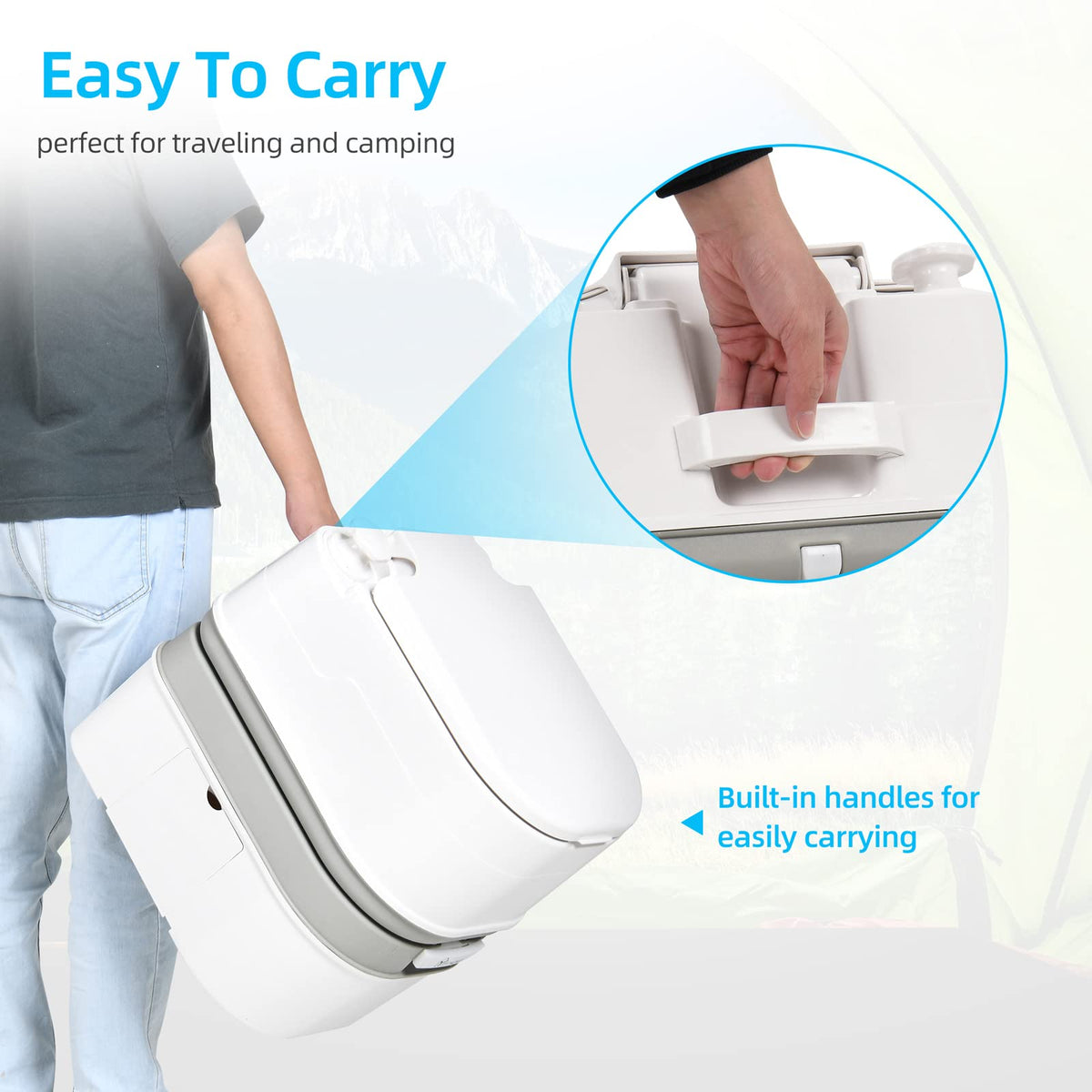 YITAHOME lifestyle camping setup showing reliable sanitation on outdoor trips