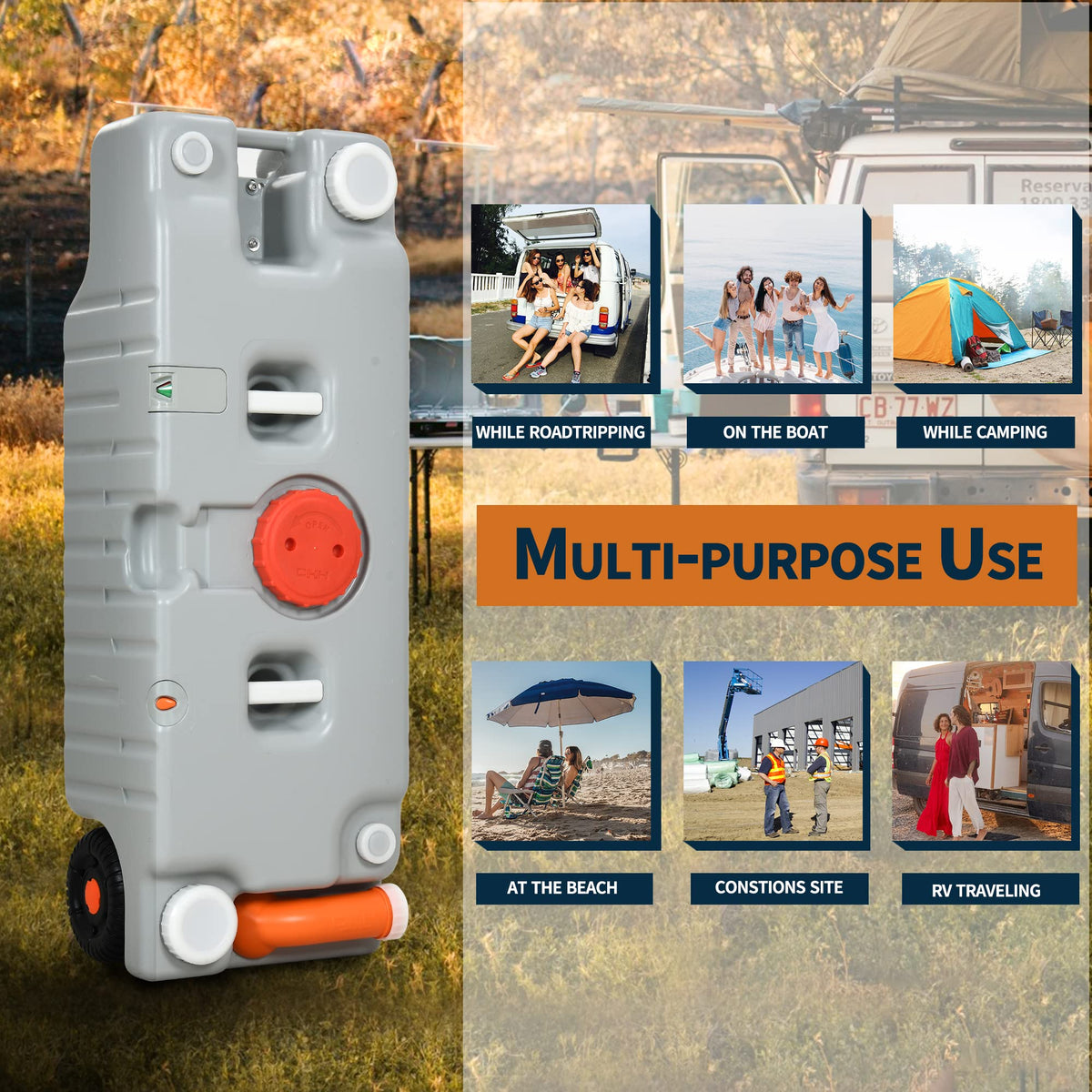 YITAHOME portable tank at campsite showing convenient water management
