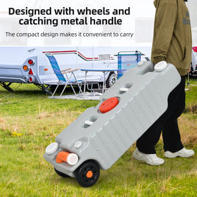 YITAHOME size comparison beside RV drain showing compatibility advantage