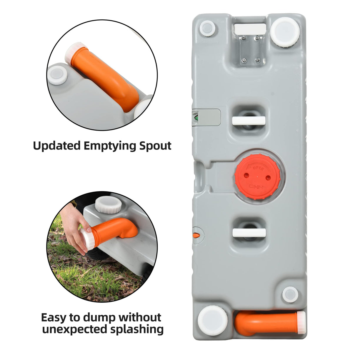 YITAHOME top handle and inlet ports for quick filling and connections