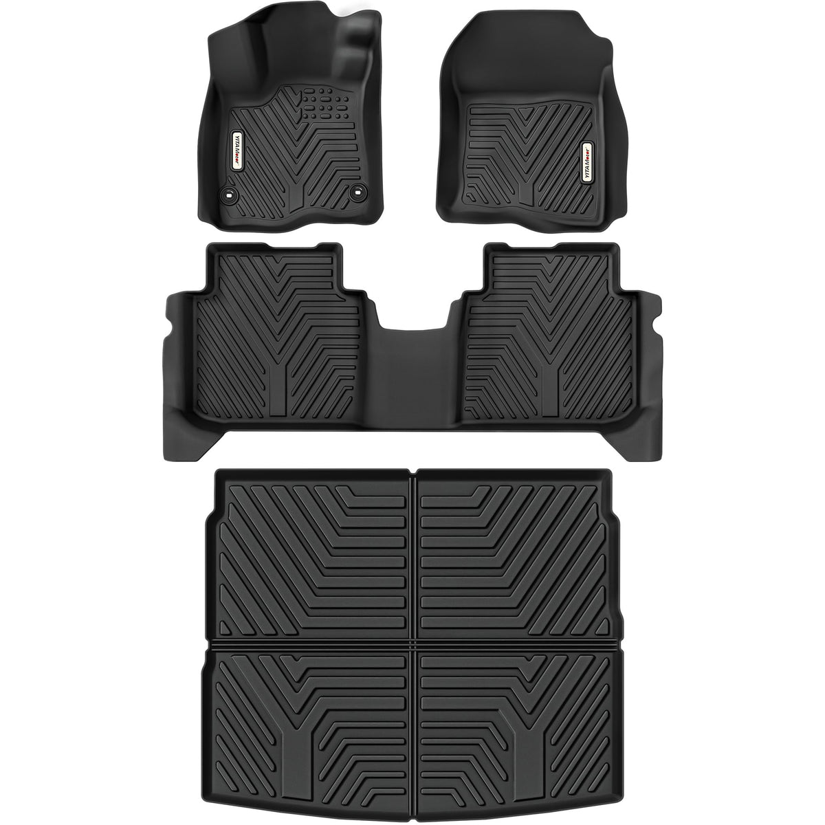 YITAMOTOR front floor liner installed showing tailored fit and spill containment