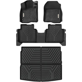 YITAMOTOR front floor liner installed showing tailored fit and spill containment