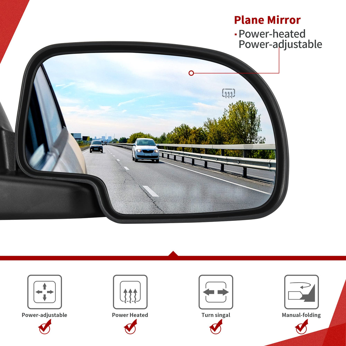 YITAMOTOR folded mirror position illustrating compact storage benefit
