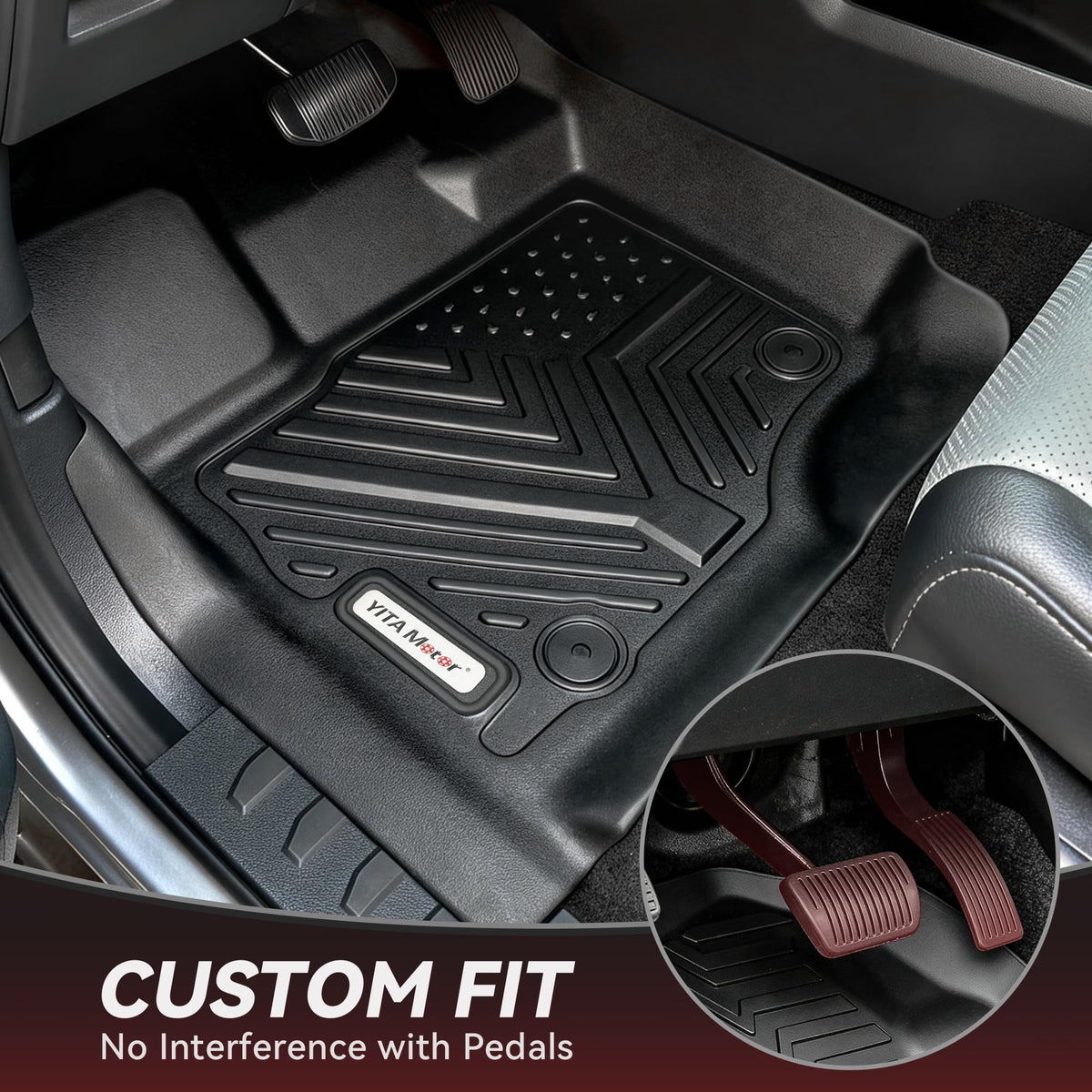 YITAMOTOR driver floor detail highlighting textured TPE surface for grip