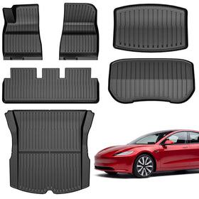 YITAMOTOR front mats showing precise Model 3 Highland fit and secure protection