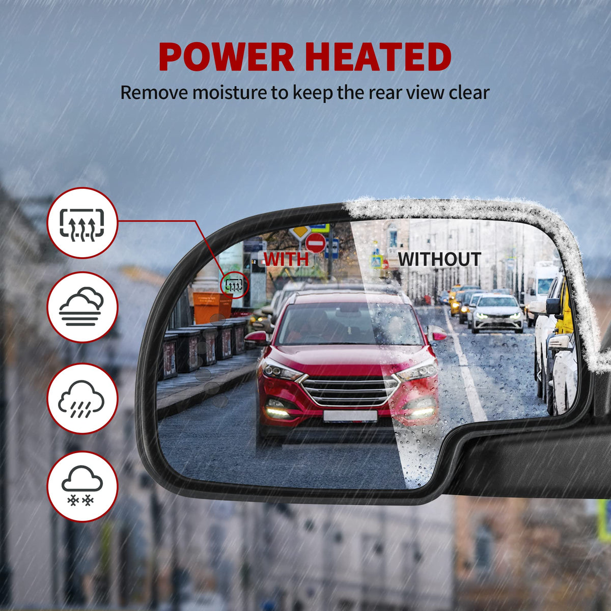 YITAMOTOR LED arrow signal illuminated showing improved side visibility