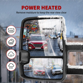 YITAMOTOR close-up of main flat mirror glass highlighting clear reflection and heated function