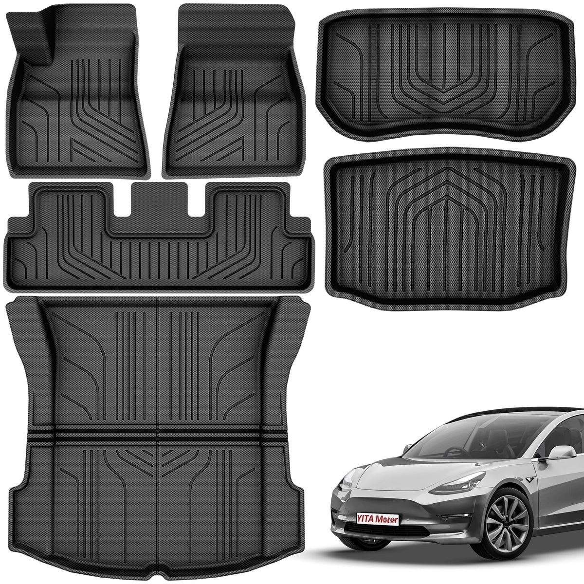 YITAMOTOR front mats overview showing full cabin coverage and protection