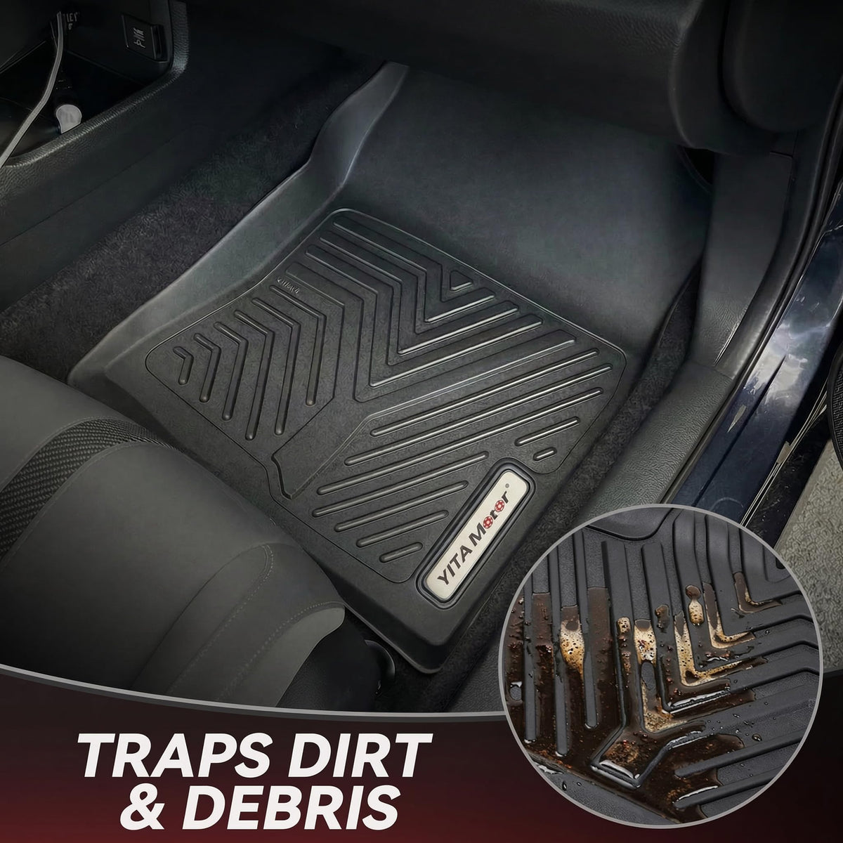 YITAMOTOR rear row liners installed demonstrating full back coverage