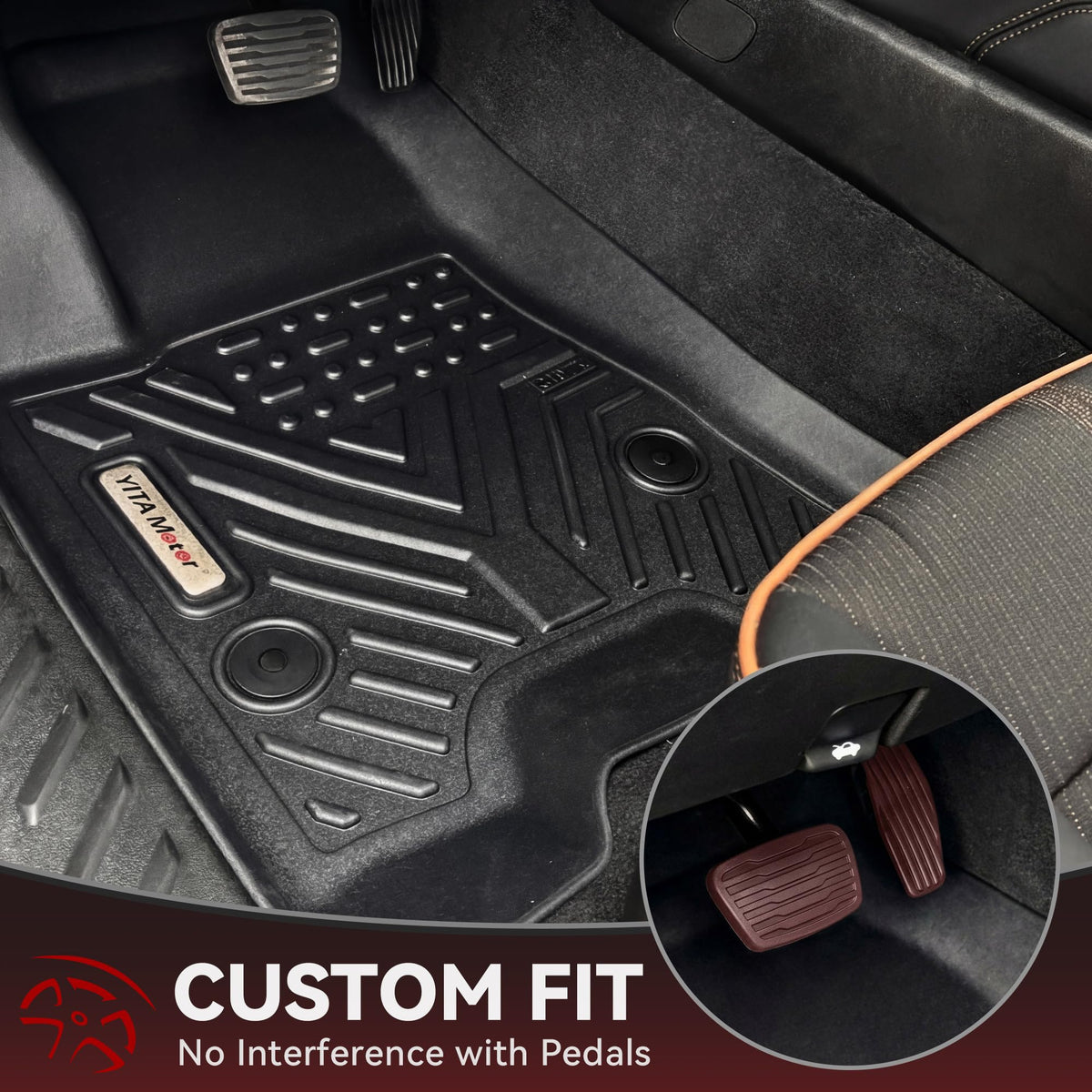 YITAMOTOR rear row liners fitted for crew cab and easy cleanup