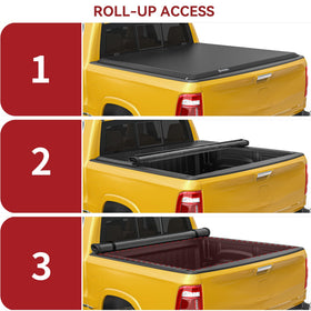 YITAMOTOR rolled up cover held by buckles for easy full-bed access
