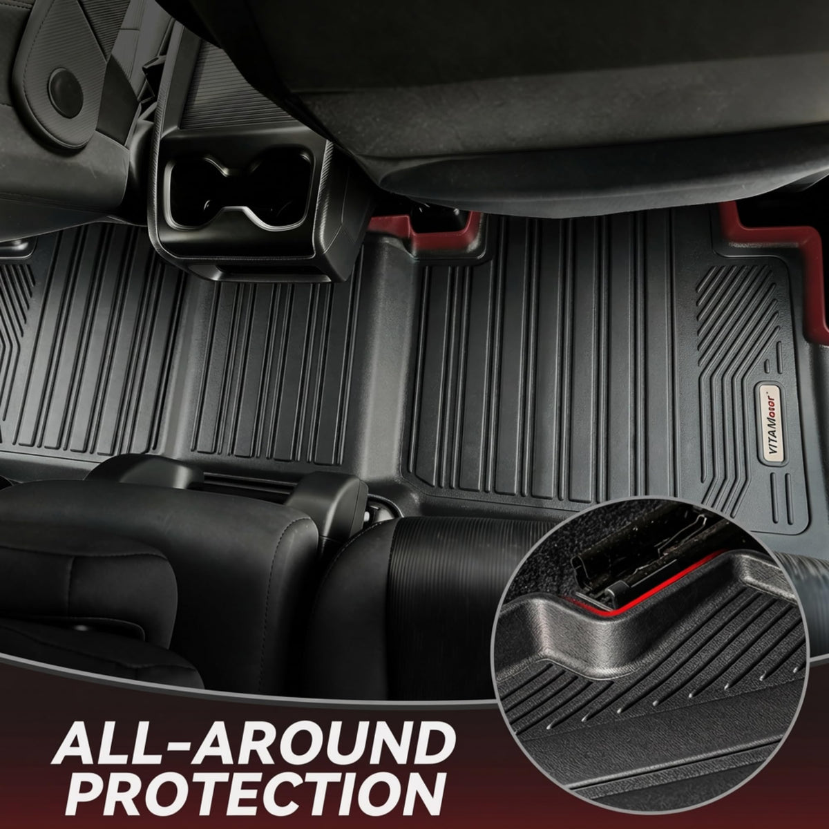 YITAMOTOR underside grip pattern locking mats to carpet